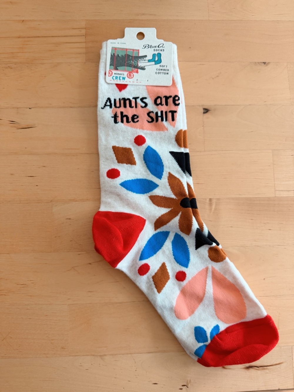 Aunts are the Shit Women's Crew Socks - Blue Q Socks, Brand New
